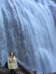 Rosie with the waterfall 2017